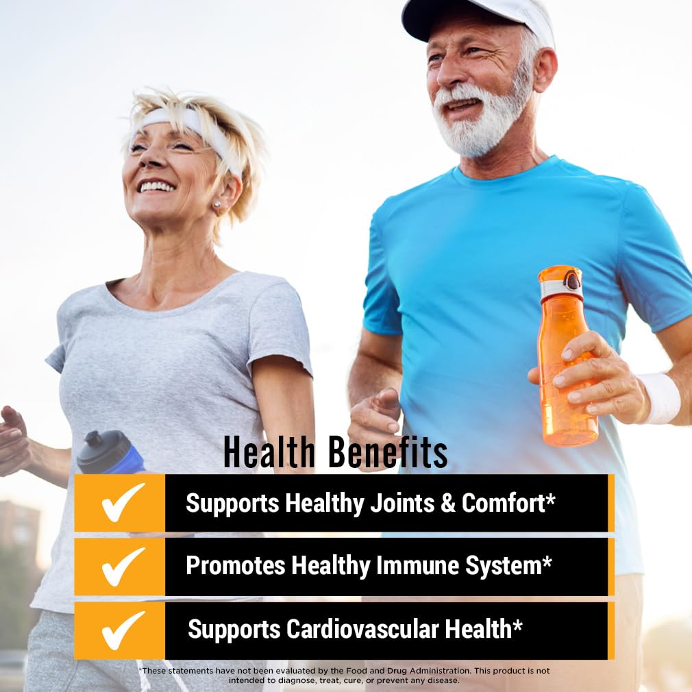Turmeric Curcumin with BioPerine Black Pepper & 95% Curcuminoids, 1965mg, Maximum Absorption for Joint Support, Non-GMO Turmeric Capsules,