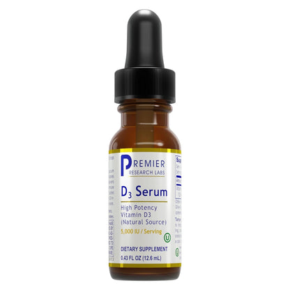 Premier Research Labs Vitamin D3 Serum - Liquid Vitamin D Oil Drops for Adults, Liquid Vitamin D3 5000 IU, Sublingual Vit D3 Liquid - 0.43 fl oz Premier Research LabsBuy Supplements Australia