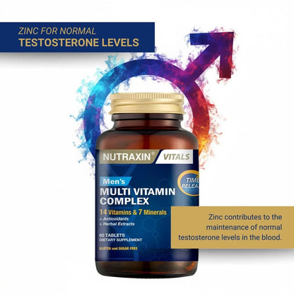 Nutraxin Men's Multivitamin & Mineral Complex, 60 Tablets Nutraxin
