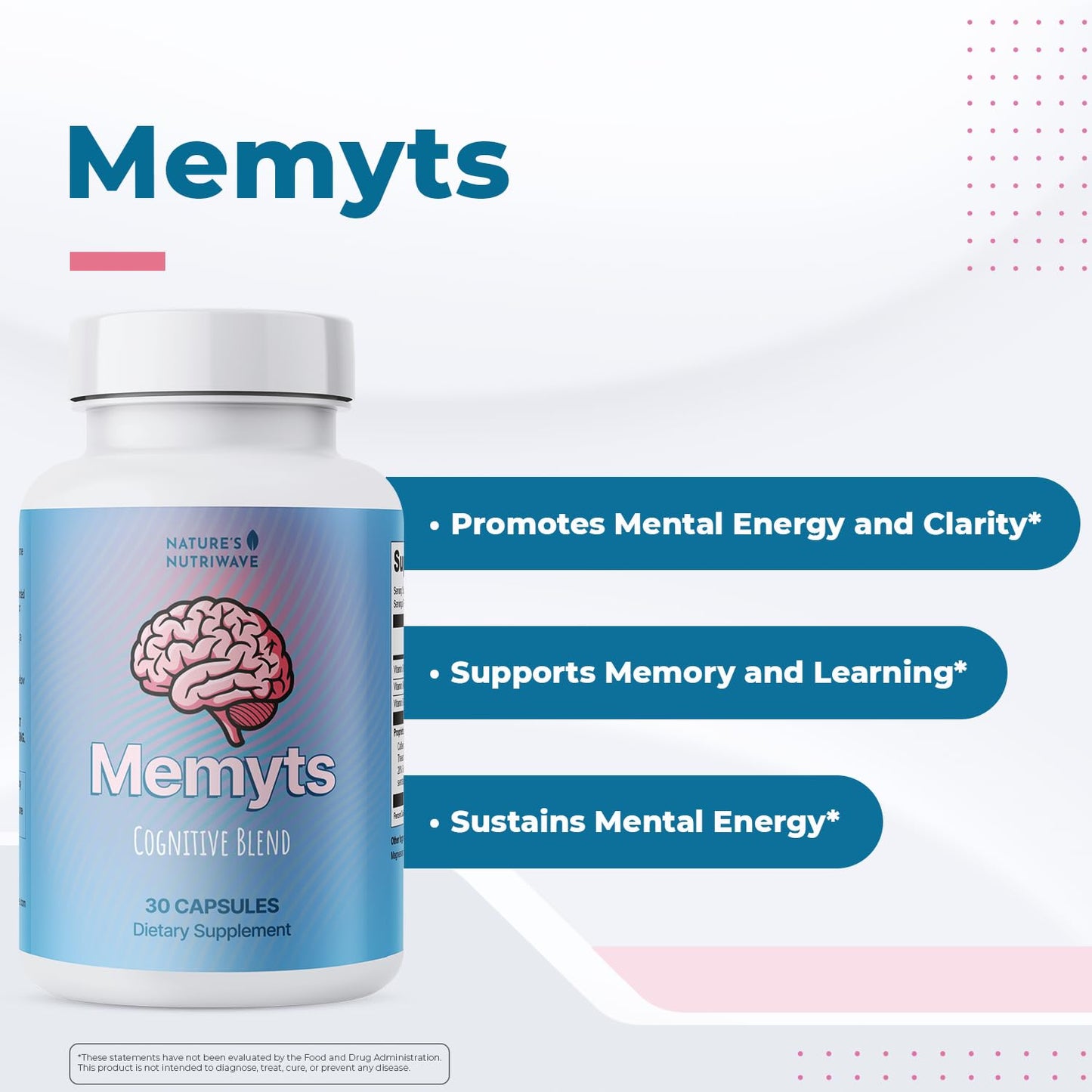 Nature’s NutriWave Memyts – Natural Daily Supplement with B Vitamins and Herbal Extracts | Non-GMO | Made in USA | 100% Natural, 30 Capsules, 2-Month Supply Nature’s NutriWaveBuy Supplements Australia