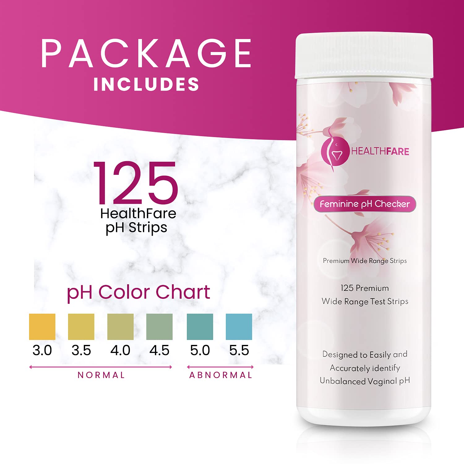 Healthfare Feminine pH Checker Test Strips to Monitor Intimate Health, Balance pH Level 3.0-5.5 HealthfareBuy Supplements Australia
