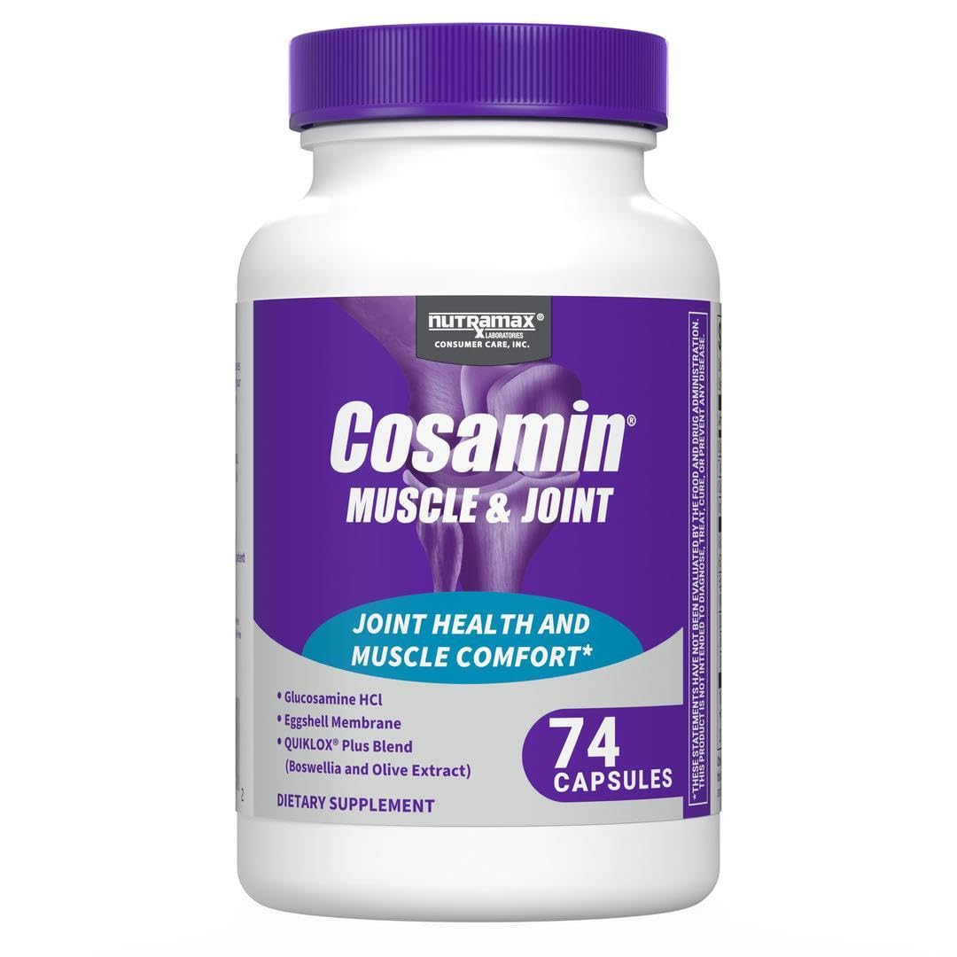 Cosamin Nutramax Muscle & Joint, Works to Decrease Cartilage Breakdown, Joint Health Supplement, Adult Men and Women Joint Health, 74 Capsules CosaminBuy Supplements Australia