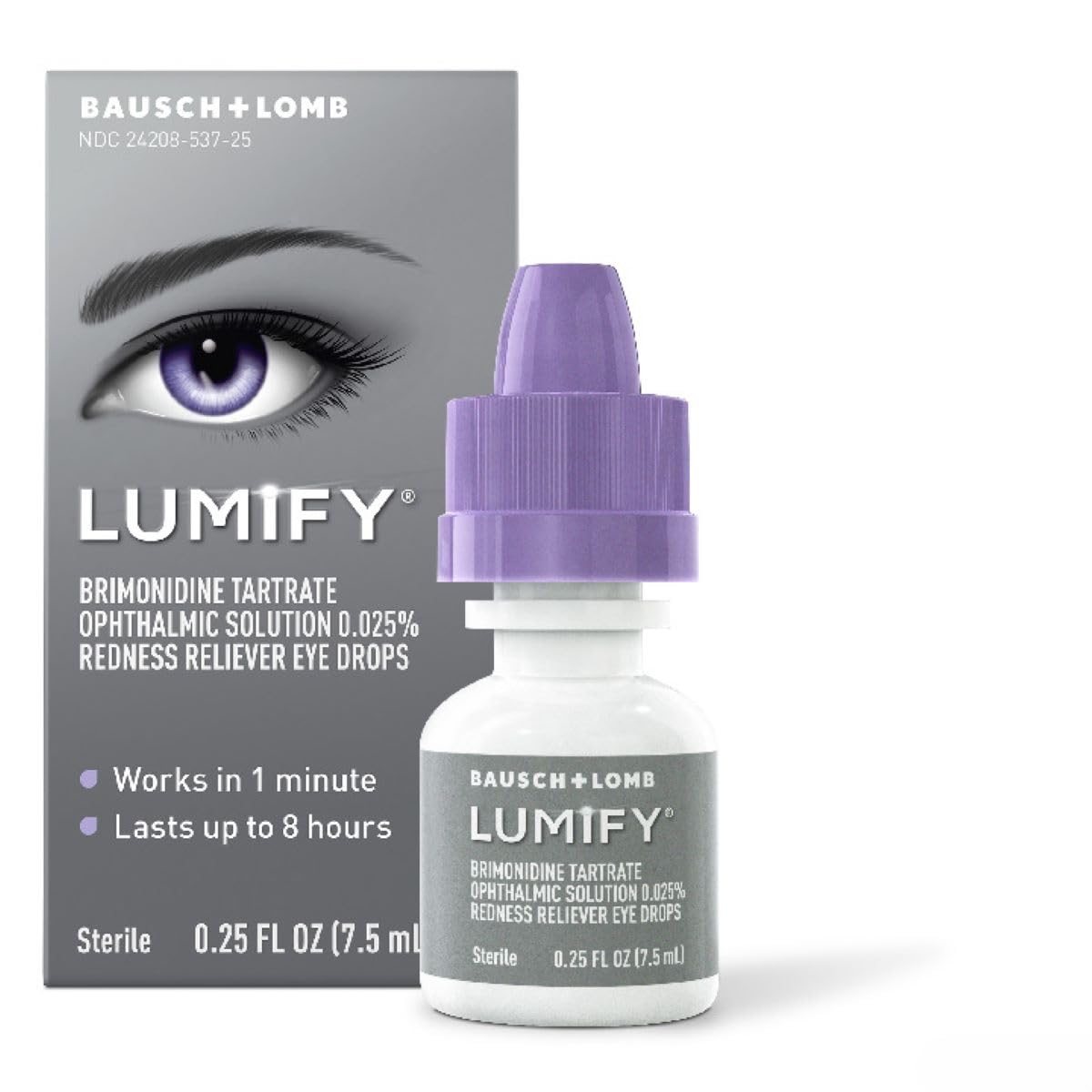 LUMIFY Eye Drops for Red Eyes, Redness Reliever for Brighter Looking Eyes, Works in 1 Minute & Lasts Up to 8 Hours, Eye Drops, 0.25 Fl Oz (7.5mL) LUMIFY buy supplements Au