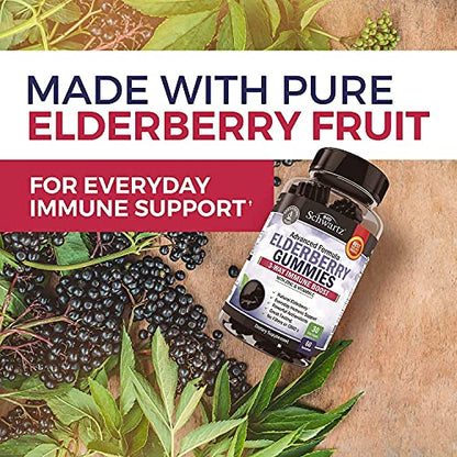 Elderberry Gummies with Zinc and Vitamin C for Adults & Kids - Natural Immune Support BioSchwartzBuy Supplements Australia