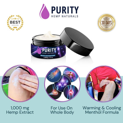 Purity Hemp Naturals HOT & COOL Hemp Cream — 1,000mg Hemp Oil Extract, Dual Warming & Cooling Sensation, Fast Absorbing Non-Greasy Formula, Made in USA — 2 Fl Oz Purity Hemp NaturalsBuy Supplements Australia