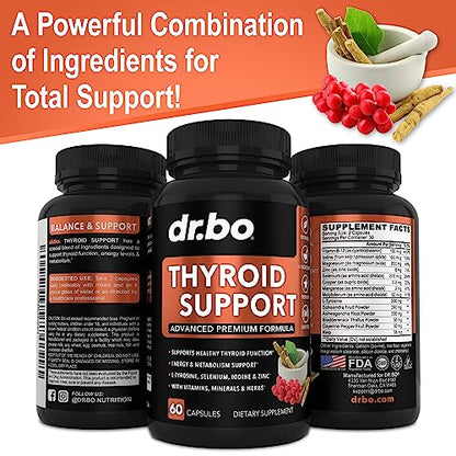 Thyroid Support for Women & Men Supplement - Natural Metabolism, Mood & Energy Enhancer DR. BOBuy Supplements Australia