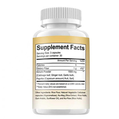 CAUDAN Kimchi Capsules, Kimchi Supplement, Probiotics & Enzymes Supports Gut & Digestive Health, Taste Well, Fermented Superfood for Antioxidant Support, 90 Vegan Capsules CAUDANBuy Supplements Australia