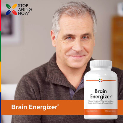 Stop Aging Now - Brain Supplement Complex - with Ginkgo Biloba, Lion's Mane, Bacopa, and DMAE - 60 Vegetarian Capsules - Advanced Blend Stop Aging NowBuy Supplements Australia
