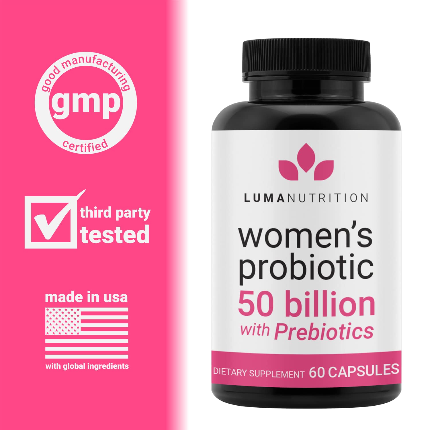 Luma Nutrition Probiotics for Women with Prebiotics - 50 Billion CFU - Formulated for Digestive Luma NutritionBuy Supplements Australia