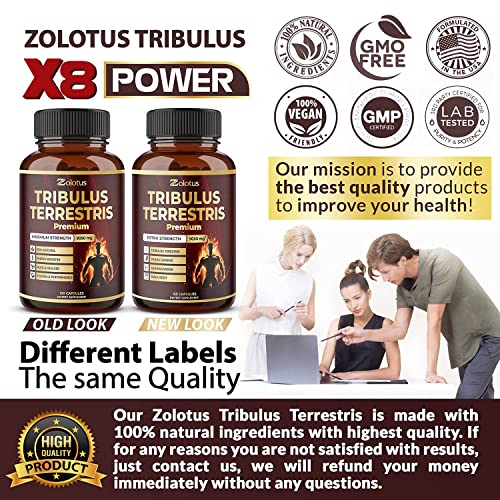 Tribulus Terrestris Supplement for Men & Women, 9050mg Per Capsule, 5-Month Supply ZolotusBuy Supplements Australia