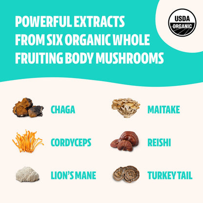 FreshCap Ultimate Mushroom Complex Powder - Lions Mane, Reishi, Cordyceps, Chaga FreshCap MushroomsBuy Supplements Australia