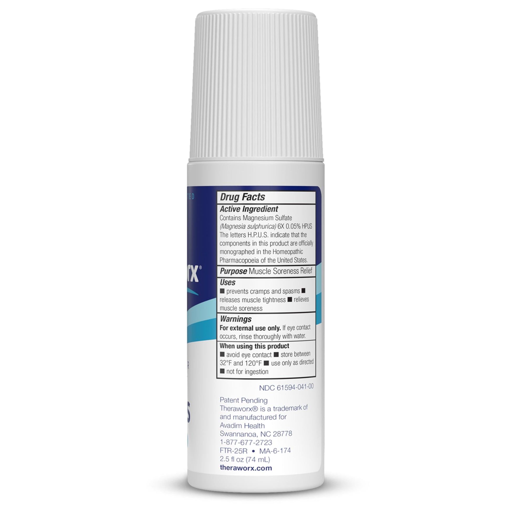 Theraworx Relief for Foot Cramps, Fast-Acting Foot Cramp Relief Roll-On - 2.5 Oz - 1 Count TheraworxBuy Supplements Australia