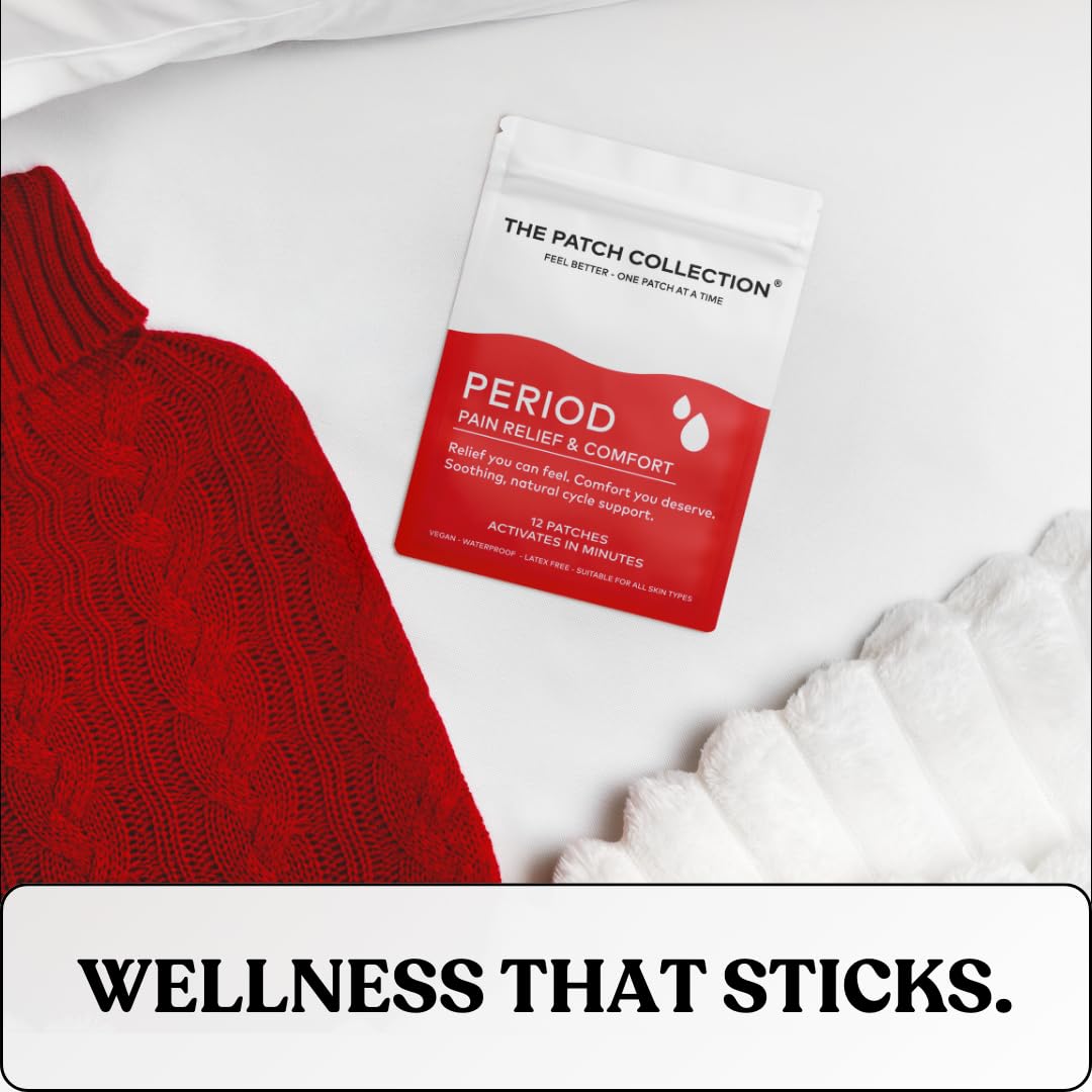 The Patch Collection® – Period Pain Relief Patch | Menthol, Turmeric, Valerian Root, Green Tea, Pomegranate Oil (Pack of 12) The Patch CollectionBuy Supplements Australia