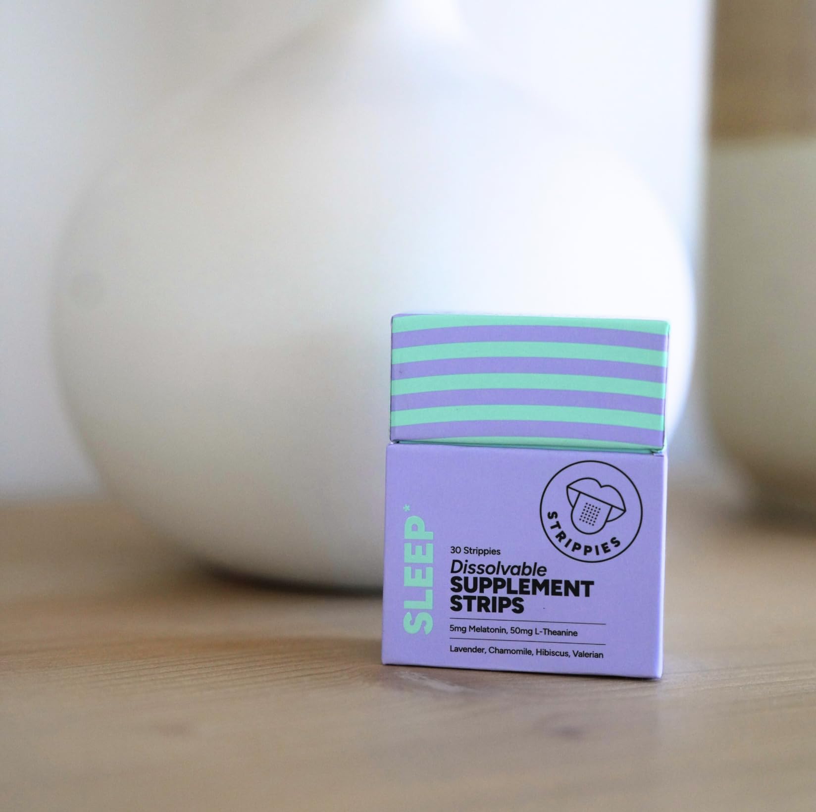 STRIPPIES Dissolvable Sleep Strips – Fast-Acting Melatonin 5mg with L-Theanine, Lavender, Chamomile, Hibiscus & Valerian – Natural Cranberry Flavor – 90 Strips STRIPPIESBuy Supplements Australia