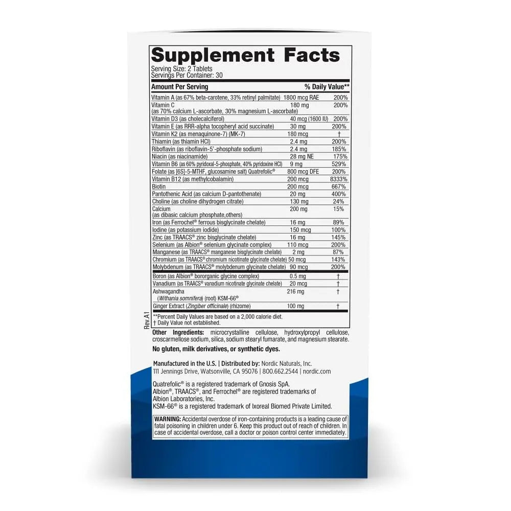 Nordic Naturals Women’s Multivitamin Extra Strength - Skin, Hair, Energy, & Bone Support - Immunity Supplement Nordic NaturalsBuy Supplements Australia