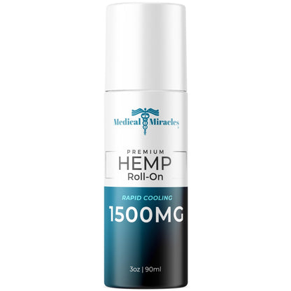 Medical Miracles New Hemp Oil Roll On - Ideal for Muscles, Hips, Joints, Neck, Back, Elbows, Fingers, Hands, and Knees (1500mg Roll-On) Medical MiraclesBuy Supplements Australia