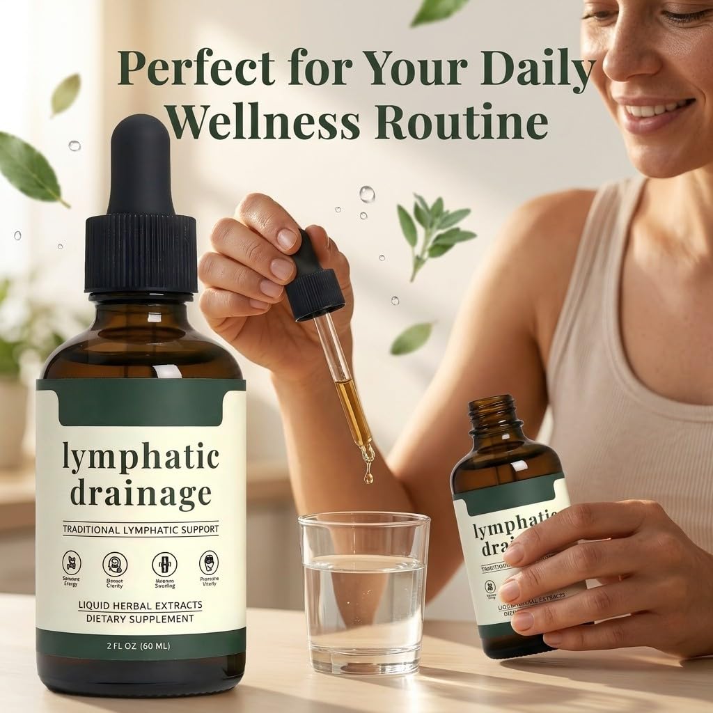 Sentk Organic Lymphatic Drainage Drops, Liposomal Herbal Blend – Supports Lymph System, Reduces Swelling, Boosts Immunity & Vitality, Enhance Clarity, Portable Dropper Design, 2 fl oz (2 Pack) SentkBuy Supplements Australia