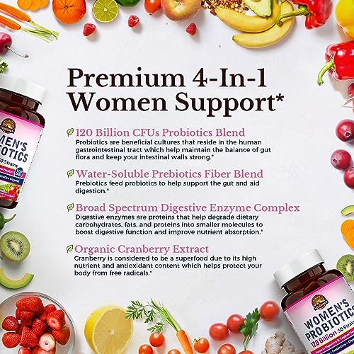 VITALITOWN Women's Probiotics 120 Billion CFUs 1 Daily, 30 Strains, with Prebiotics VITALITOWNBuy Supplements Australia