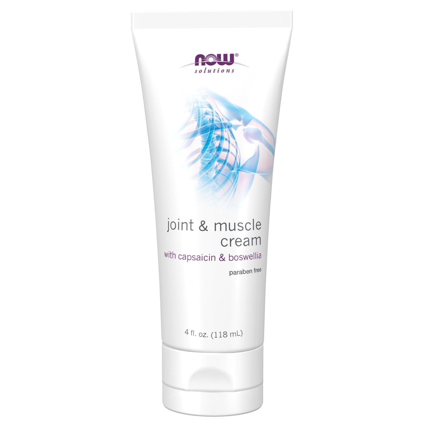 NOW Foods Solutions, Joint & Muscle Cream with Capsaicin and Boswellia, Paraben Free, 4-Ounce NOW FoodsBuy Supplements Australia