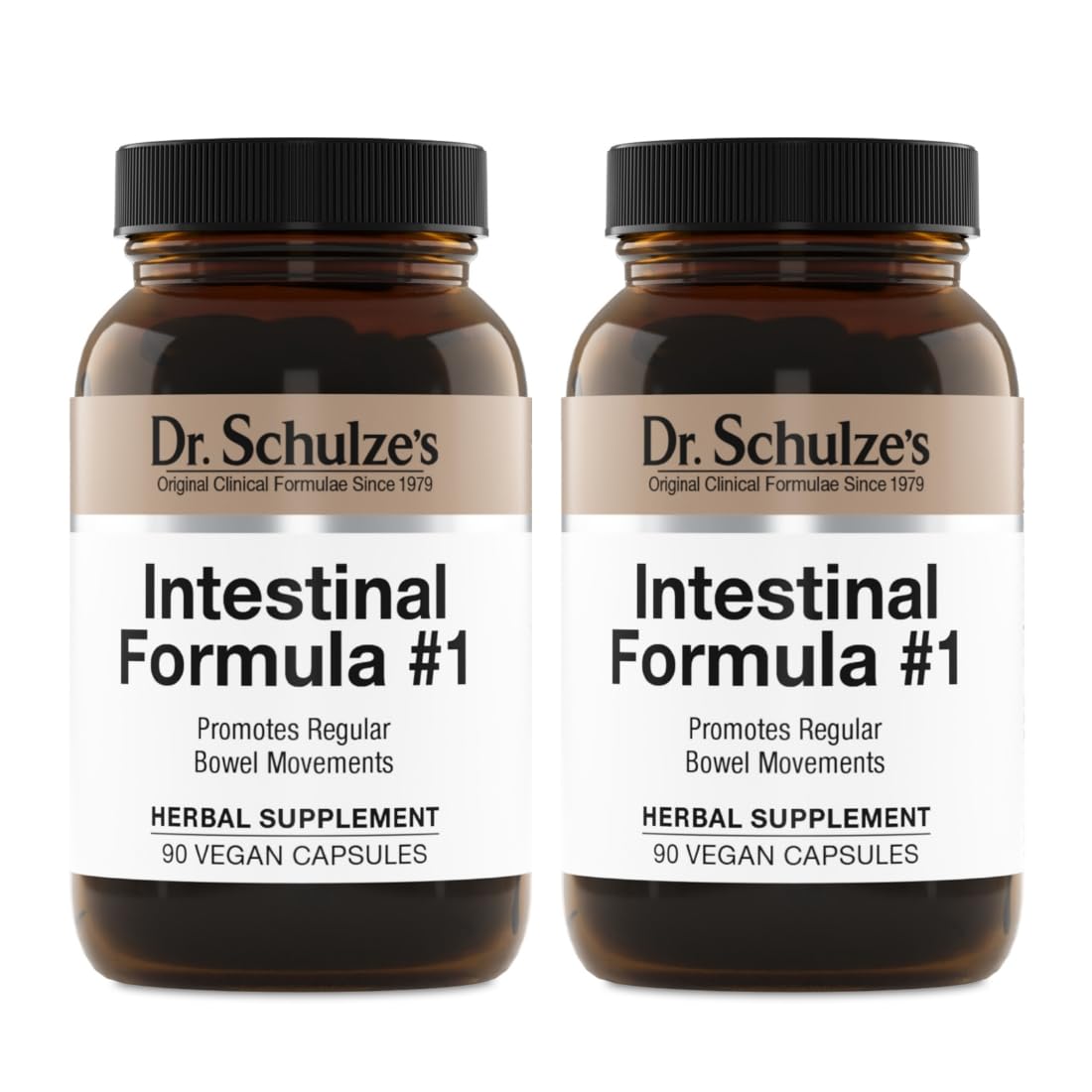 Dr. Schulze's Intestinal Formula #1 - Bowel Movement Supplement for Colon Health Support - Bloating & Constipation Aid - Intestinal Cleanse - All-Natural - Plant-Based - Vegan - 90 Count (2 Pack) Dr. Schulze'sBuy Supplements Australia