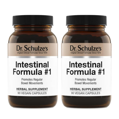 Dr. Schulze's Intestinal Formula #1 - Bowel Movement Supplement for Colon Health Support - Bloating & Constipation Aid - Intestinal Cleanse - All-Natural - Plant-Based - Vegan - 90 Count (2 Pack) Dr. Schulze'sBuy Supplements Australia