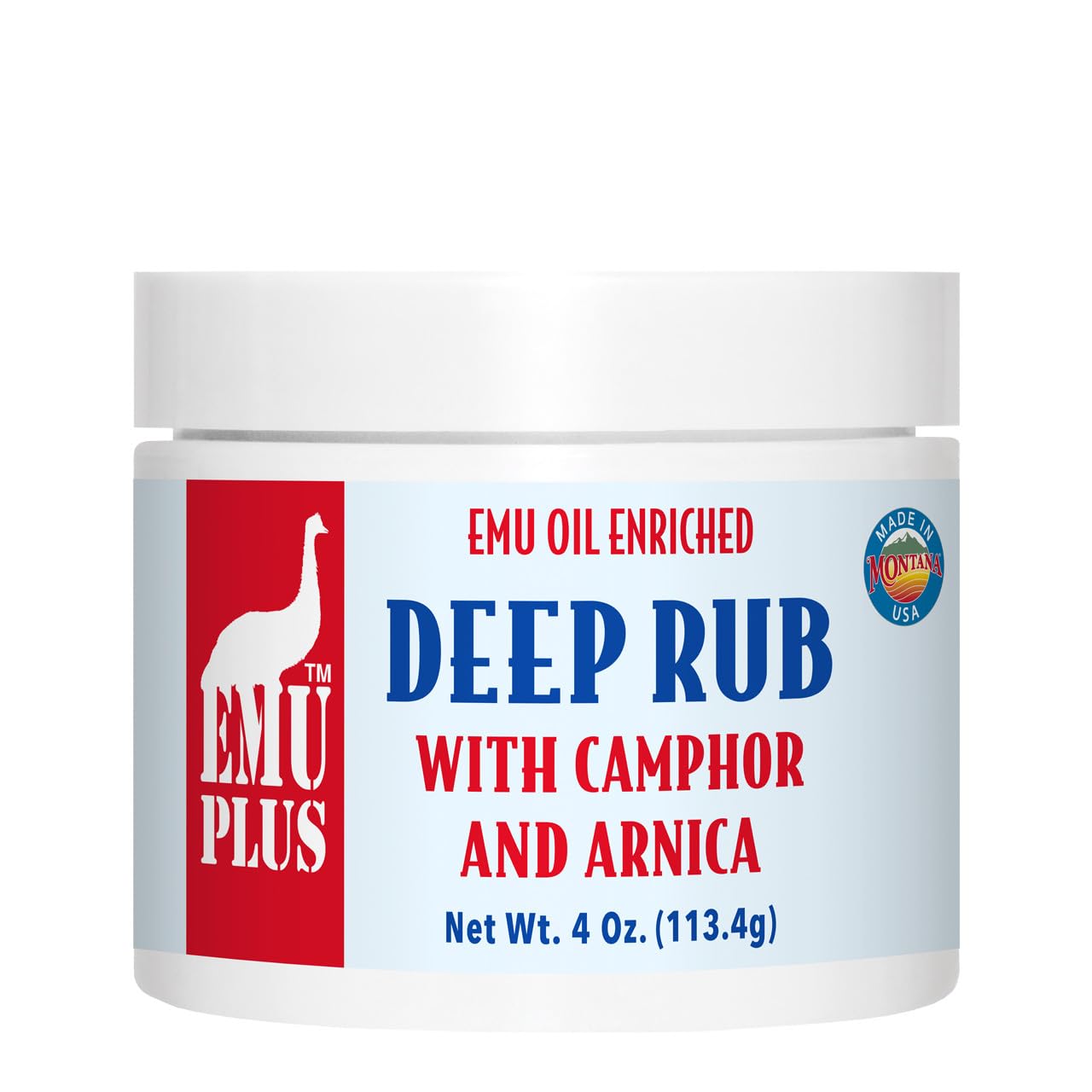 Montana Emu Ranch - EMUplus Deep Rub with Camphor and Arnica 4 Ounce - Made with Pure Emu Oil Montana Emu RanchBuy Supplements Australia