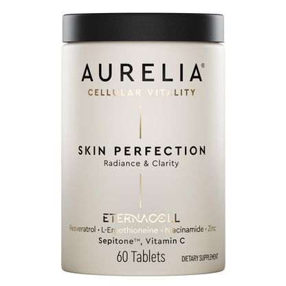 AURELIA Skin Perfection | Advanced Cellular Anti-Aging Supplement | Enhance Skin Clarity, & Tone | with Zinc, Resveratrol, Niacinamide, Ergothioneine, & Vitamin C AURELIABuy Supplements Australia