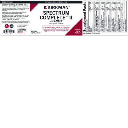 Kirkman Spectrum Complete II Powder - Hypoallergenic - 454 gm/16 oz KirkmanBuy Supplements Australia