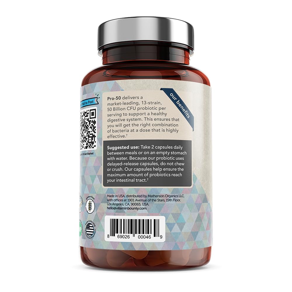 Vitamin Bounty Pro-50 Probiotics Supplement- 13 Probiotic Strains, Gut Health Vitamin BountyBuy Supplements Australia