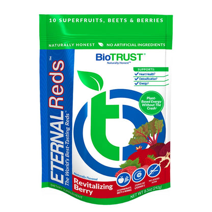 BioTrust Eternal Reds, Red Superfoods Powder, Support for Heart Health and Circulation, Energy, Stamina, No Added Sugar or Caffeine, Naturally Flavored and Sweetened, Berry Flavor (30 Servings) BioTrustBuy Supplements Australia