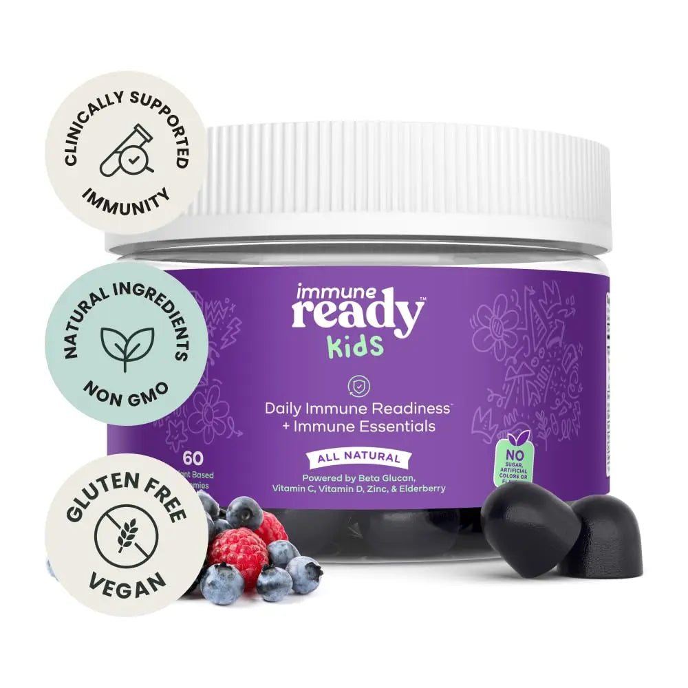Immune Ready™ Kids Multivitamin Gummies – Mixed Berry Flavor – Sugar-Free Daily Kids Immune Support with Beta Glucan, Elderberry Immune ReadyBuy Supplements Australia