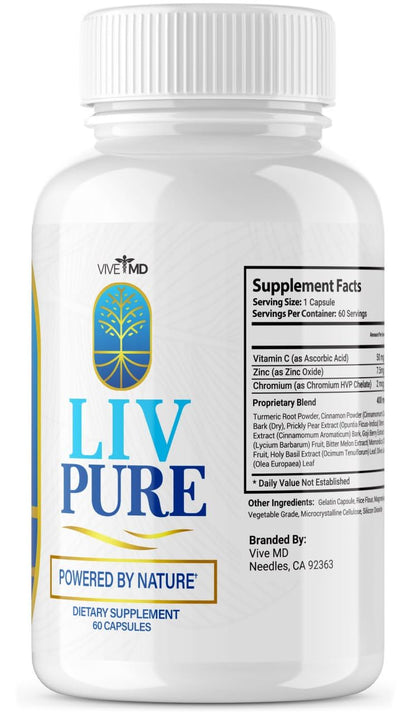 Liv Pure Capsules - Official Formula - Liv Pure Liver Detox Cleanse & Repair - Liver Supplem VIVE MDBuy Supplements Australia