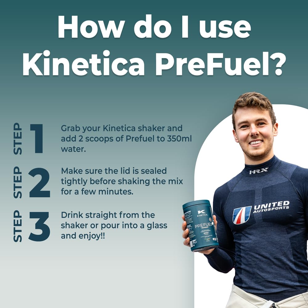 Kinetica PreFuel, Pre Workout, 5.7g Amino Acids & 2.2g BCAA's per Serving, 30 Servings KineticaBuy Supplements Australia