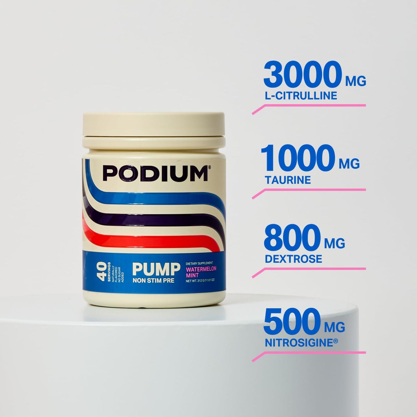 Podium Nutriton, Pump, Stimulant Free Pre-Workout, 40 Servings (Watermelon Mint)