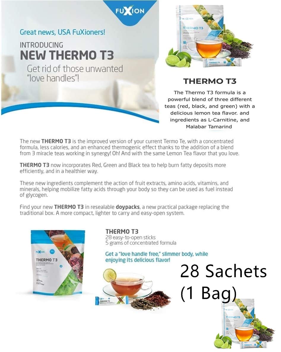 FuXion Thermo T3,Delicious Lemon Tea Flavor(Thermo TT3, 28 Sachets) CHNLMLBuy Supplements Australia