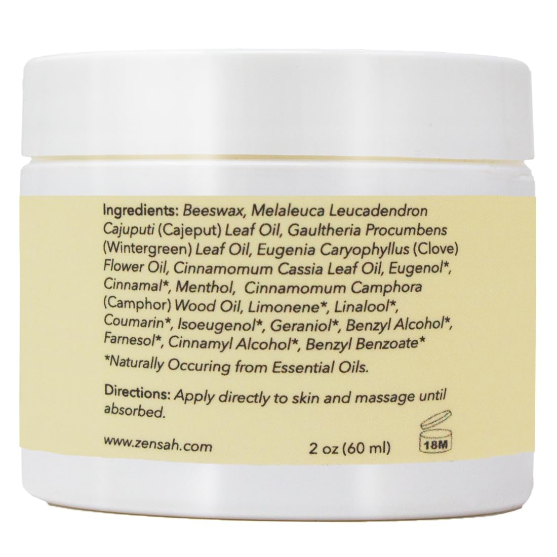 Zensah Recovery Muscle Balm - Relief Cream for Athletes, Rub for Tendonitis, Ankle Sprain, Lower Back, Knee, Shoulder, Neck, Foot, Shin Splints and Cramps ZensahBuy Supplements Australia
