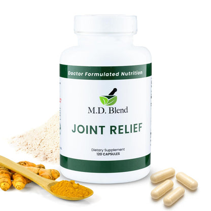 M.D. Joint - Experts Formulated Supplement - Joint Supplements for Women & Men, Knees, HIPS, Ankles, Collagen, Hydrolyzed, Glucosamine Chondroitin MSM, BioPerine, Turmeric - 120 Capsules (Pack of 1) M.D. BlendBuy Supplements Australia
