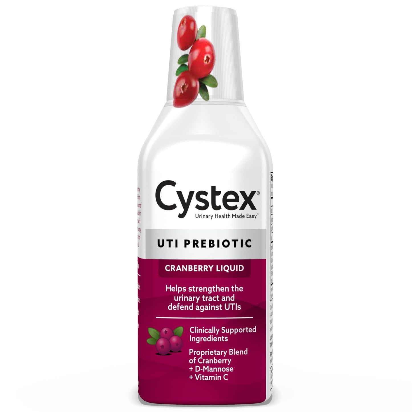 Cystex Urinary Tract Infection Support & Prevention - Cranberry Prebiotic Supplement with D-Mannose & Vitamin C for UTI Protection & Urinary Health Maintenance - 7.6 fl oz (Pack of 1) CystexBuy Supplements Australia