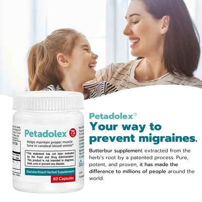 Petadolex - Migraine Relief - Patented Butterbur Root Extract, 75mg PA-Free Butterbur Extract PetadolexBuy Supplements Australia