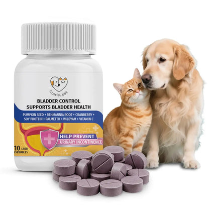 Cassiel Pet Bladder Supports Chews for Urinary Tract Health, Infection Treatments, Bladder Health, Dog UTI, Bladder Stones, Incontinence Support, Urinary Pain Relief for Cat & Dog 10 Chews (1 Bottle) Cassiel petBuy Supplements Australia