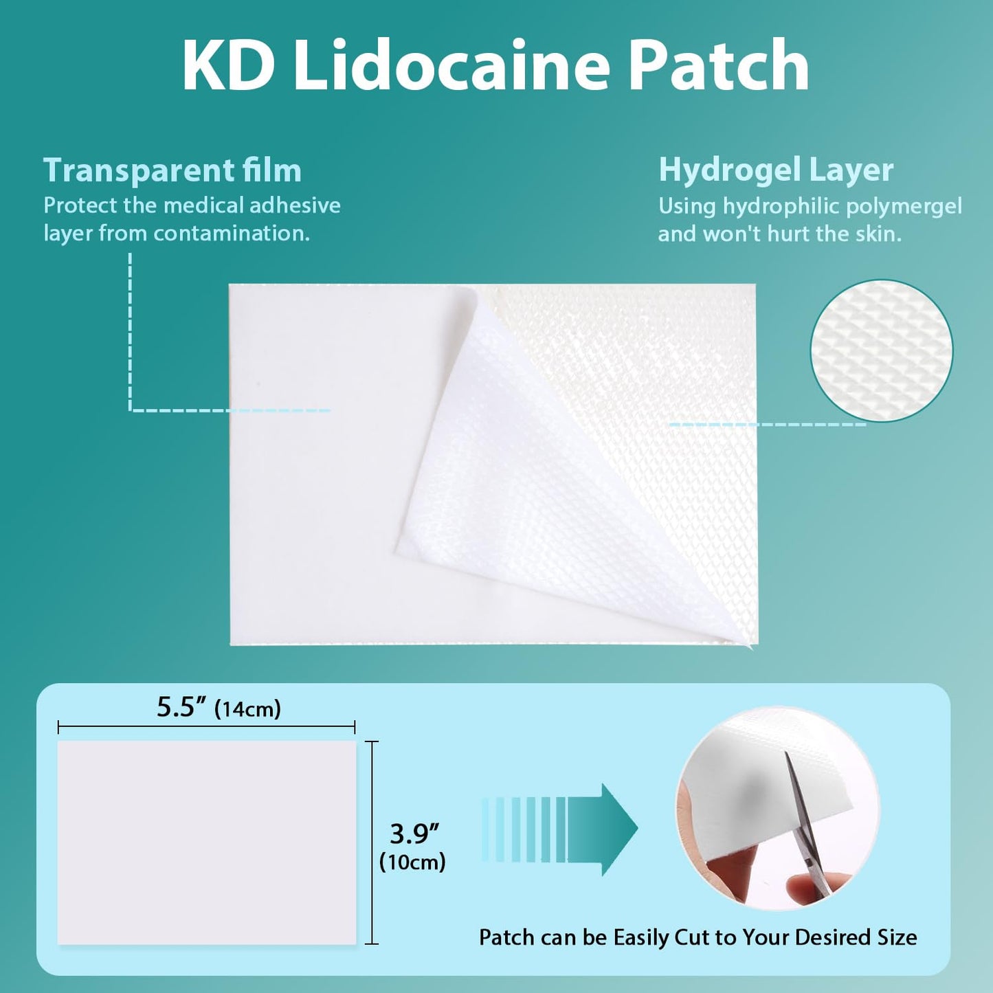 KD 4% Lidocaine Pain Relief Patches: Maximum Strength Lidocaine Patch for Back, Neck, Shoulder, Knee Pain, and Muscle Soreness – Large 3.9” x 5.5” (7 Count) KDBuy Supplements Australia