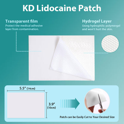 KD 4% Lidocaine Pain Relief Patches: Maximum Strength Lidocaine Patch for Back, Neck, Shoulder, Knee Pain, and Muscle Soreness – Large 3.9” x 5.5” (7 Count) KDBuy Supplements Australia