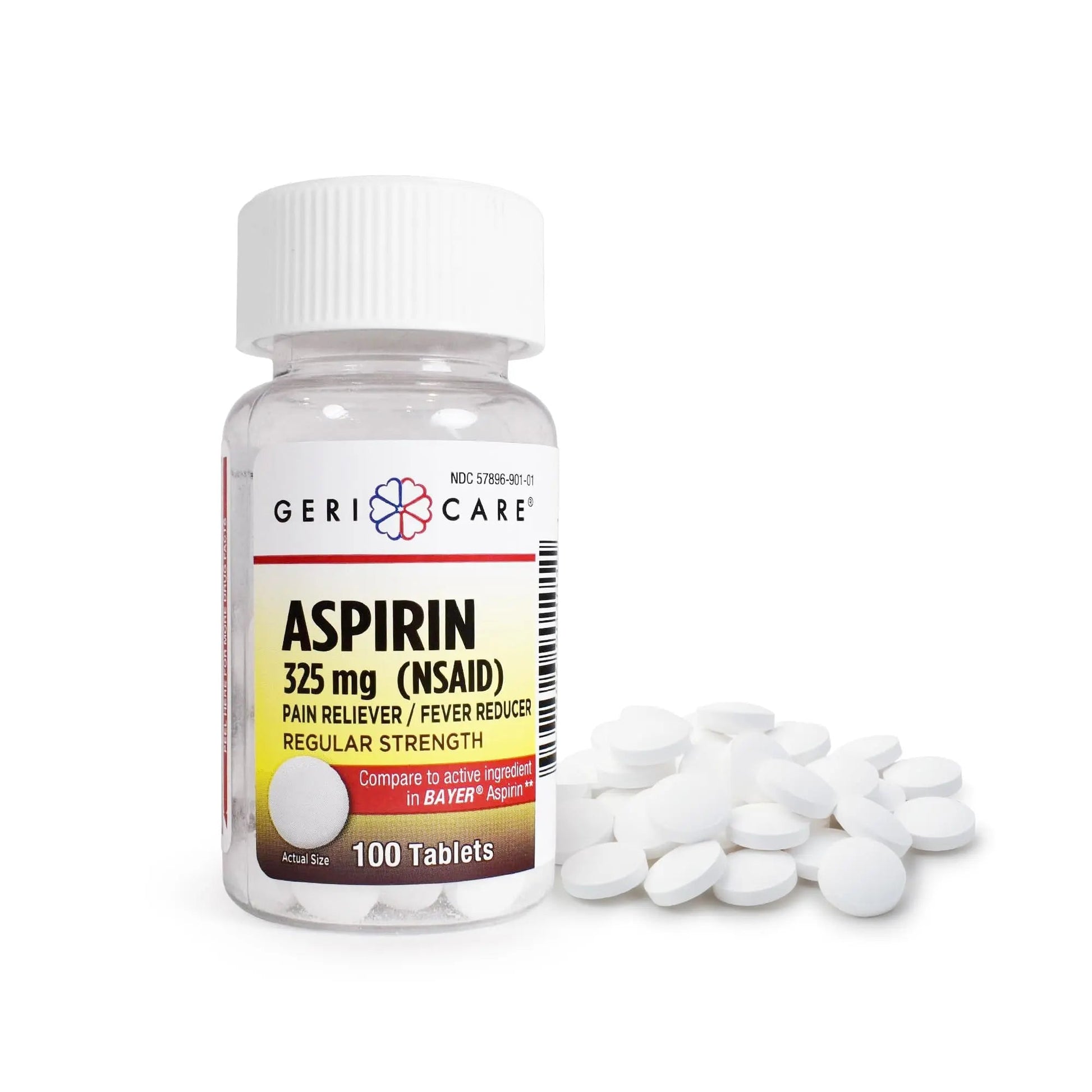 GeriCare Bottled Aspirin 325mg 100 Count Bottle (Pack of 1) GeriCareBuy Supplements Australia
