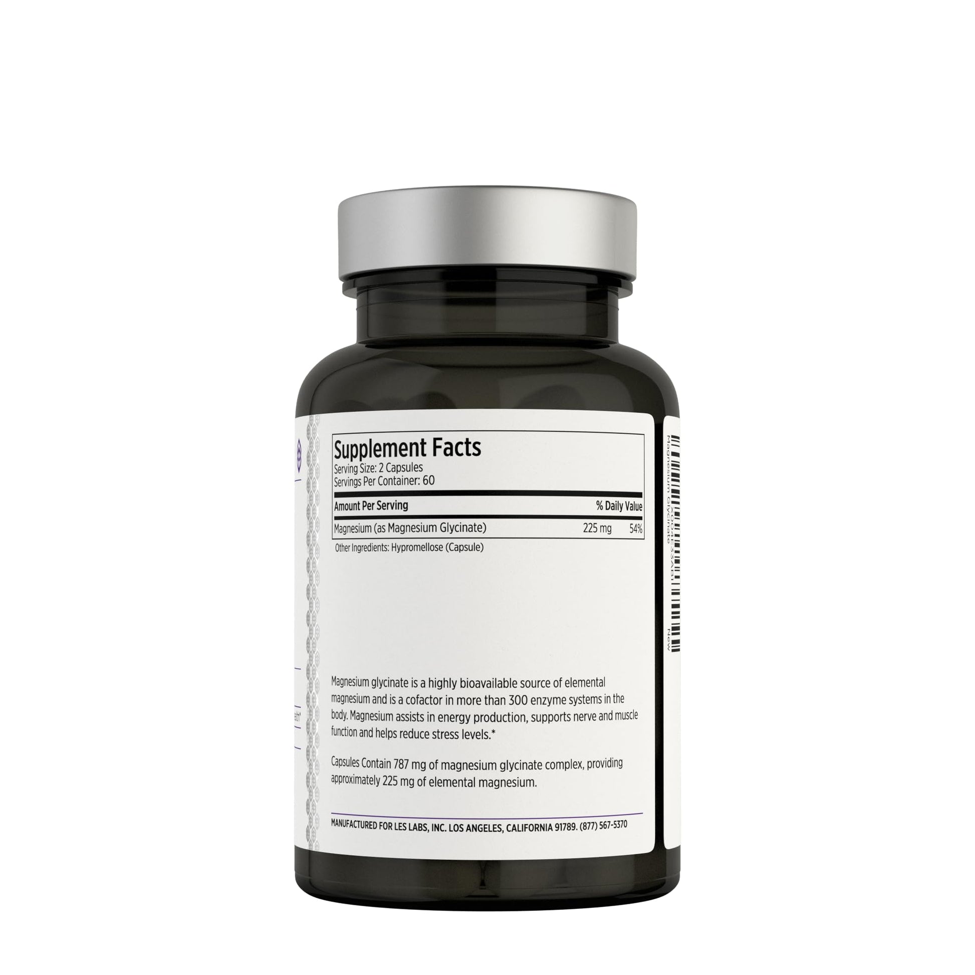 LES Labs Magnesium Glycinate – Supports Restful Sleep, Heart Health, Stress Relief, Metabolism, Nerve & Muscle Function, Gentle on The Digestive System – Non-GMO Supplement – 120 Capsules LES LabsBuy Supplements Australia