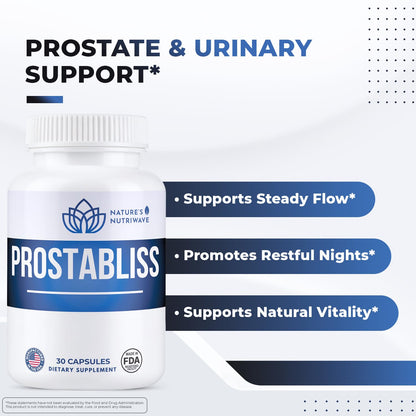 Prostabliss – 100% Natural Herbal Supplement with Zinc, Green Tea, Milk Thistle & Ginseng – Made in USA – 30 Capsules, 1 Month Supply Nature’s NutriWaveBuy Supplements Australia
