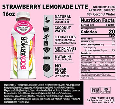 BODYARMOR LYTE Sports Drink Low-Calorie Sports Beverage, Strawberry Lemonade BODYARMORBuy Supplements Australia