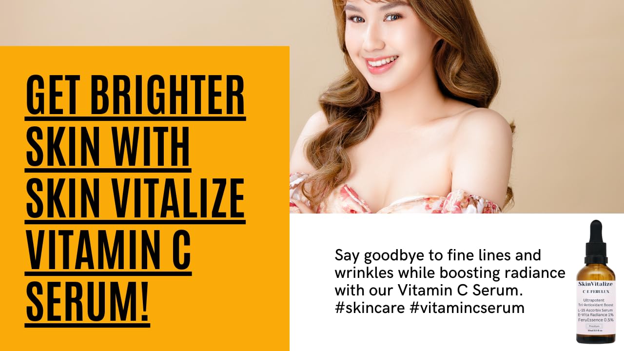 SkinVitalize C E ferulux Vitamin C Serum - 30ml: Advanced Formula for Fighting with Wrinkles Msupps.comBuy Supplements Australia