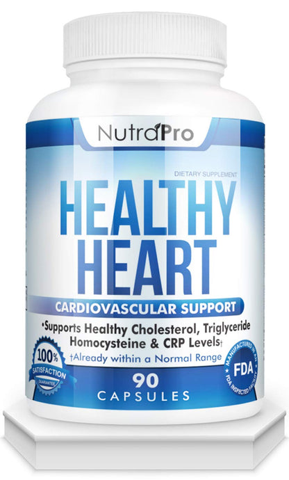 NutraPro Healthy Heart - Heart Health Supplements & Arteries Support .Healthy Cholesterol and Triglyceride. GMP Certified. NutraProBuy Supplements Australia