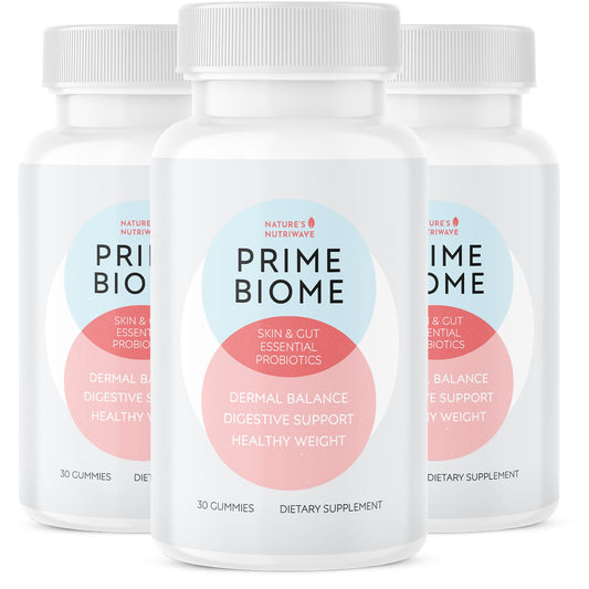 Nature’s NutriWave PrimeBiome Probiotic Gummies – Plant-Based Blend with Inulin, Lion’s Mane, Ginger & More– Non-GMO, No Stimulants,