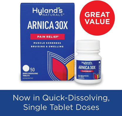 Hyland's Naturals Arnica Montana 30x Tablets, Natural Relief of Bruises, Swelling & Muscle Soreness Hyland'sBuy Supplements Australia